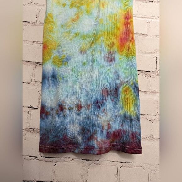 Sz XL OOAK ribbed tank top ice dyed! - Picture 3 of 6